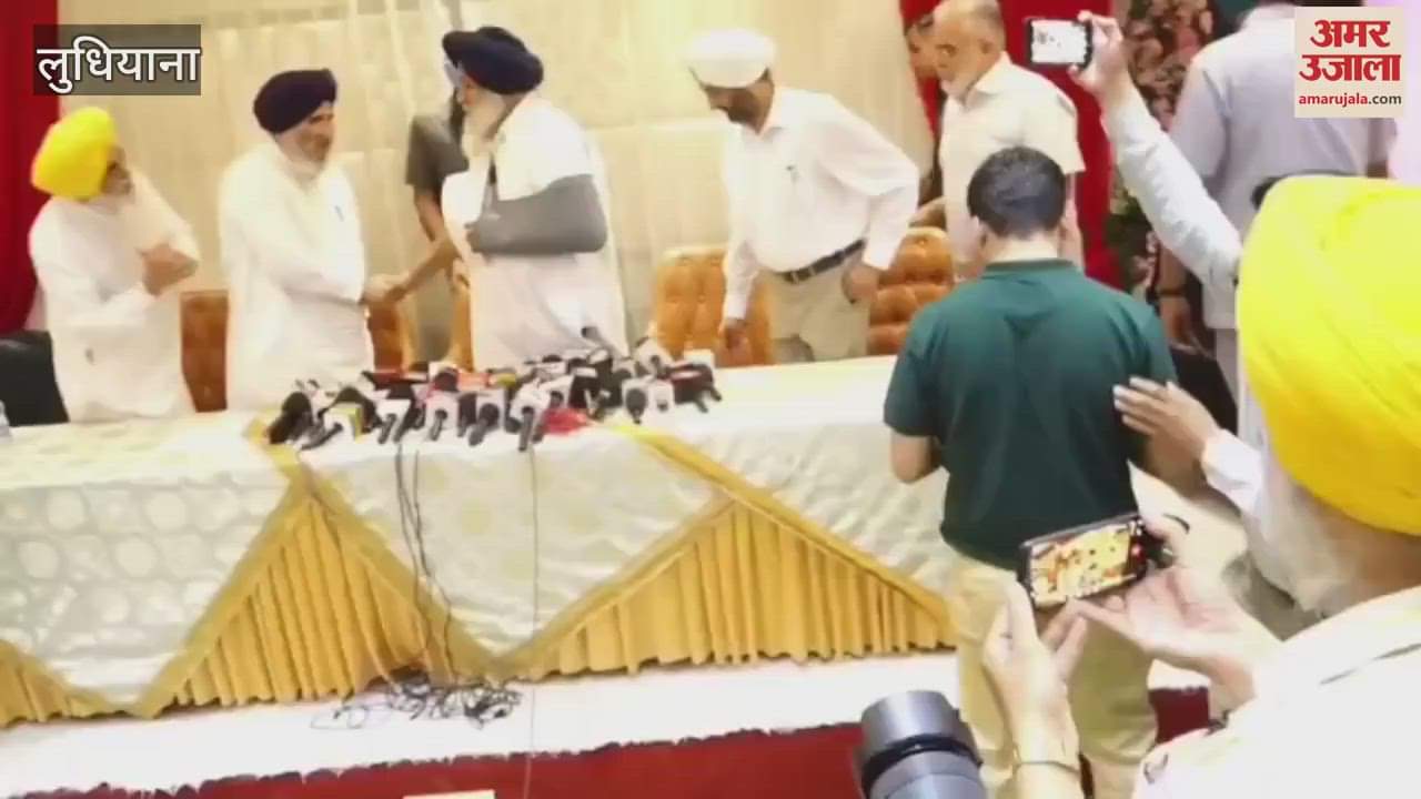 Press conference of SAD chief Sukhbir Badal in Ludhiana