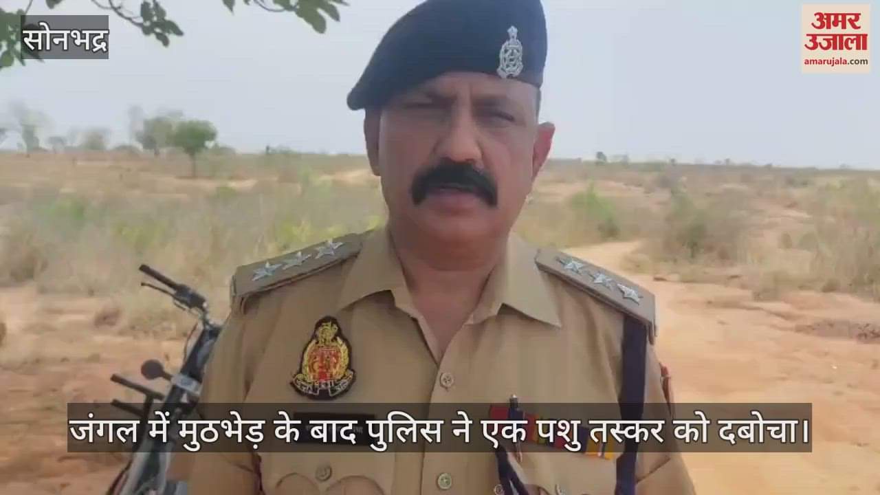 Encounter in Sonbhadra, animal smuggler caught, shot in the leg, admitted to hospital