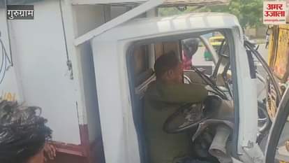 wheel of a canter came off on NH collided with tempo from behind driver stuck inside