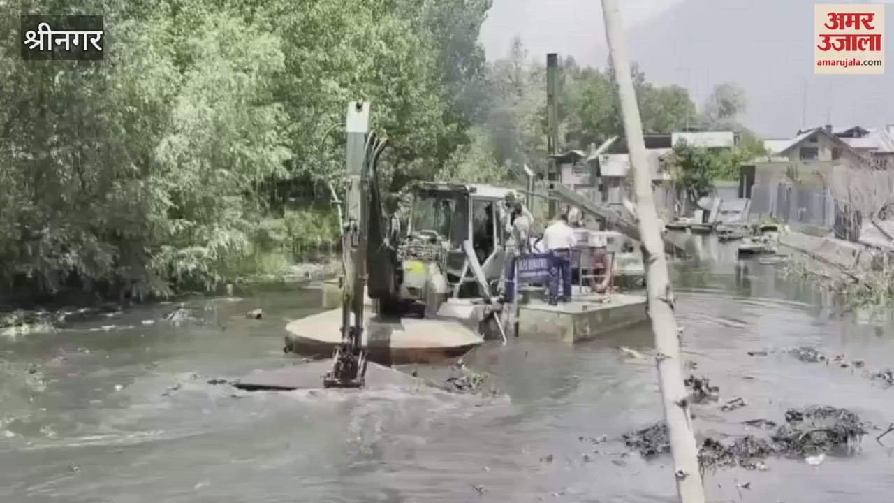 Irrigation & flood control department launches deweeding, dragging drive in Nagpaw Nalla in Tullamulla Ganderbal.