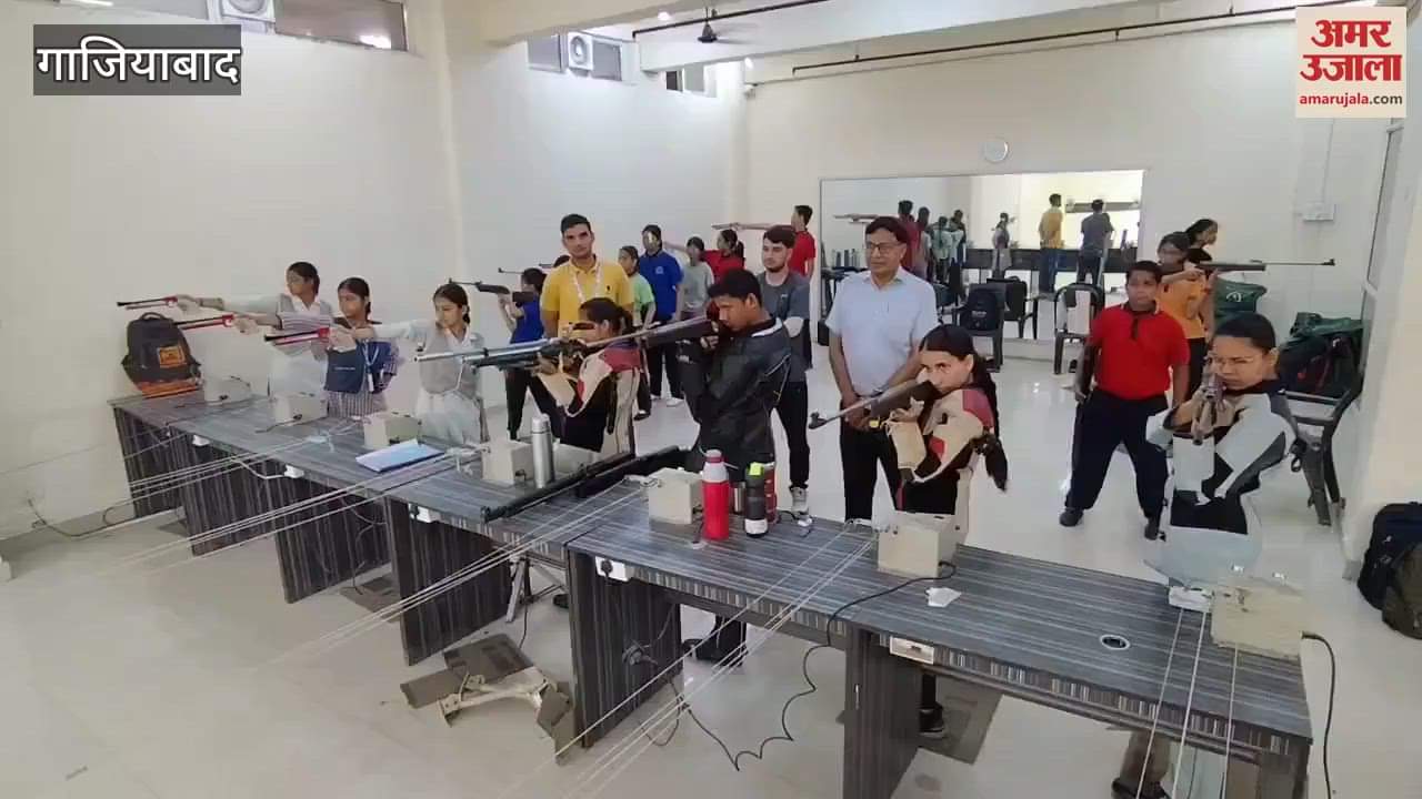 Players were seen taking aim at shooting competition in Ghaziabad.