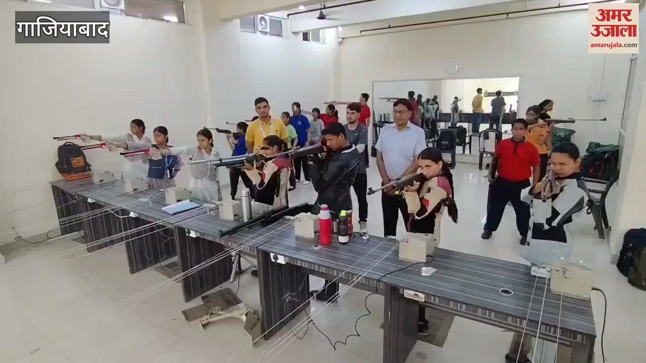 Players were seen taking aim at shooting competition in Ghaziabad.