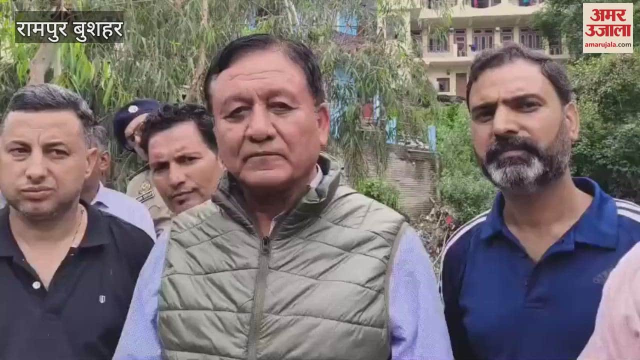 Rampur Bushahr Revenue Minister Jagat Singh Negi arrived at Jagatkhana Panchayat to assess the damage caused by cloudburst