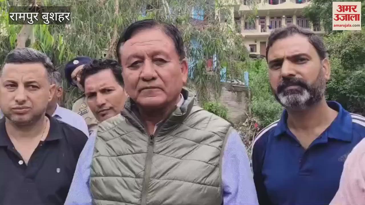 Rampur Bushahr Revenue Minister Jagat Singh Negi arrived at Jagatkhana Panchayat to assess the damage caused by cloudburst