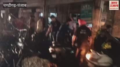 कपूथला में तेज आंधी से गिरा दुकानों का छज्जा, छह दोपहिया वाहन क्षतिग्रस्त