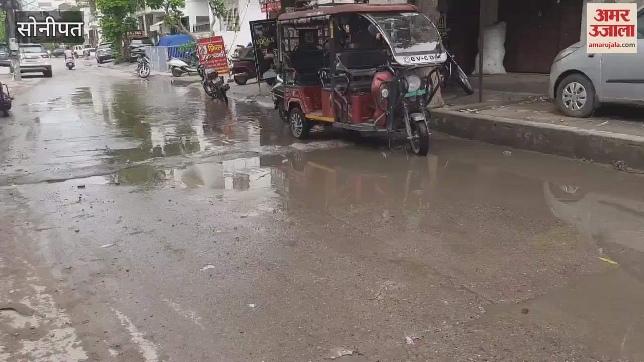 People expressed their anger due to sewer overflow in Sonipat's Sector-15 for two months