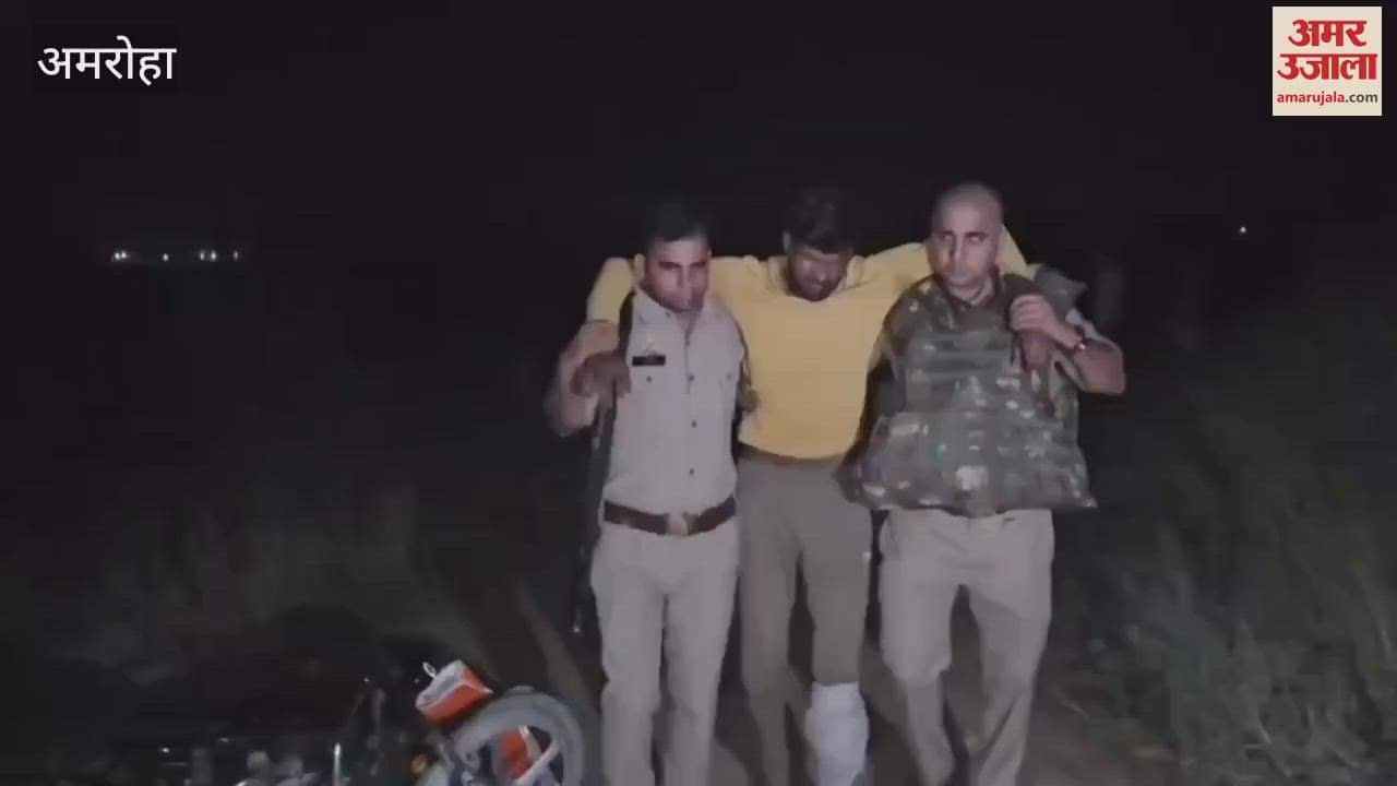 encounter with Amroha police, a history-sheeter was shot, a constable was also injured, the accused was wanted