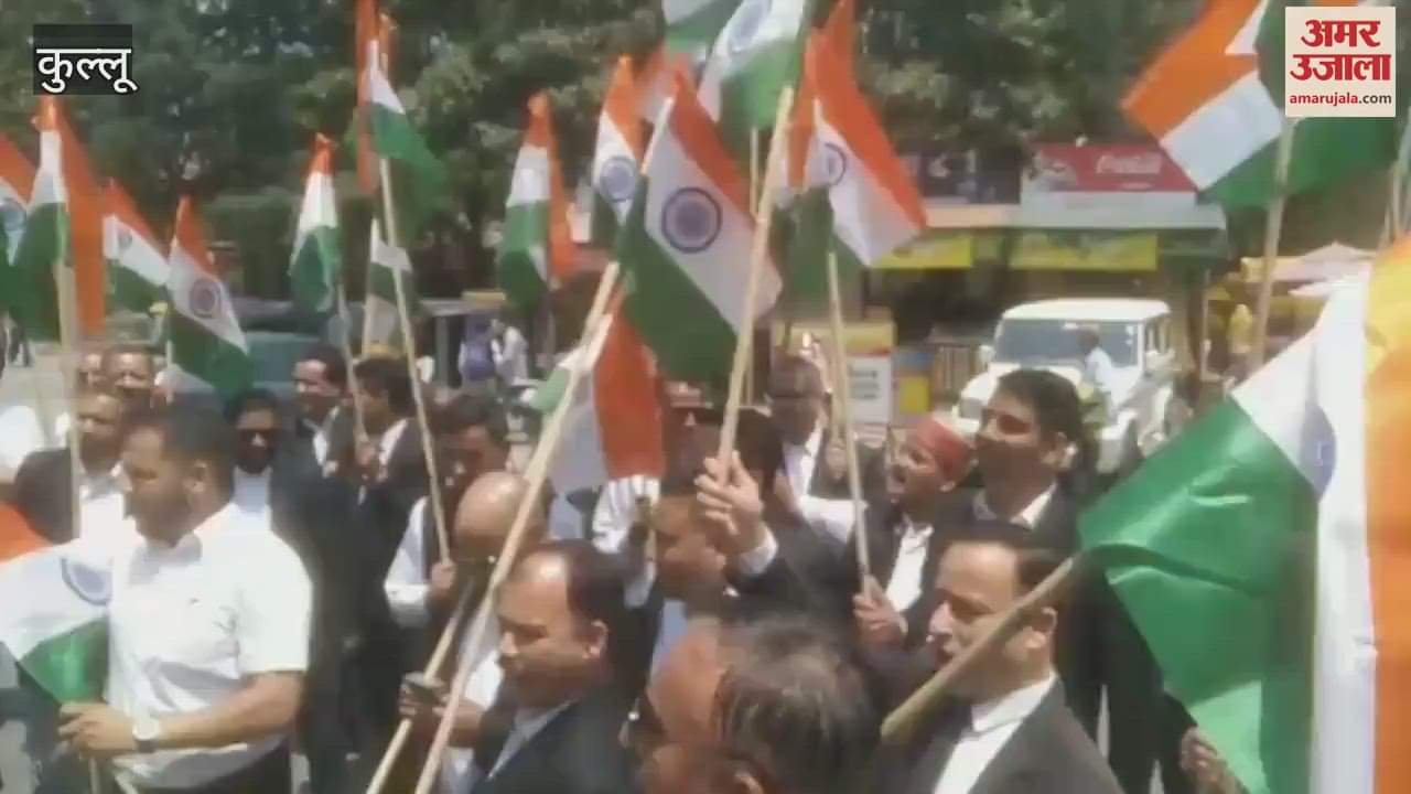Kullu Salute to the indian army advocates took out a tiranga yatra