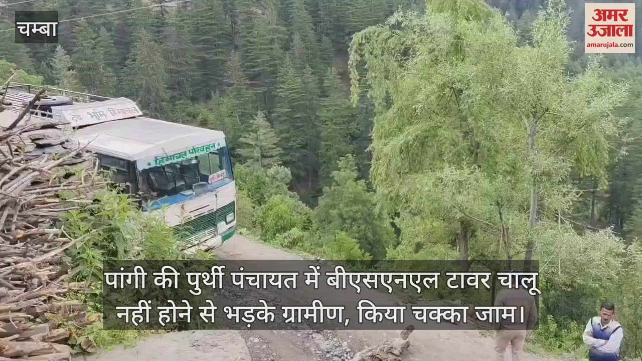 Villagers got angry due to non-operation of BSNL tower in Purthi Panchayat of Pangi and blocked the road