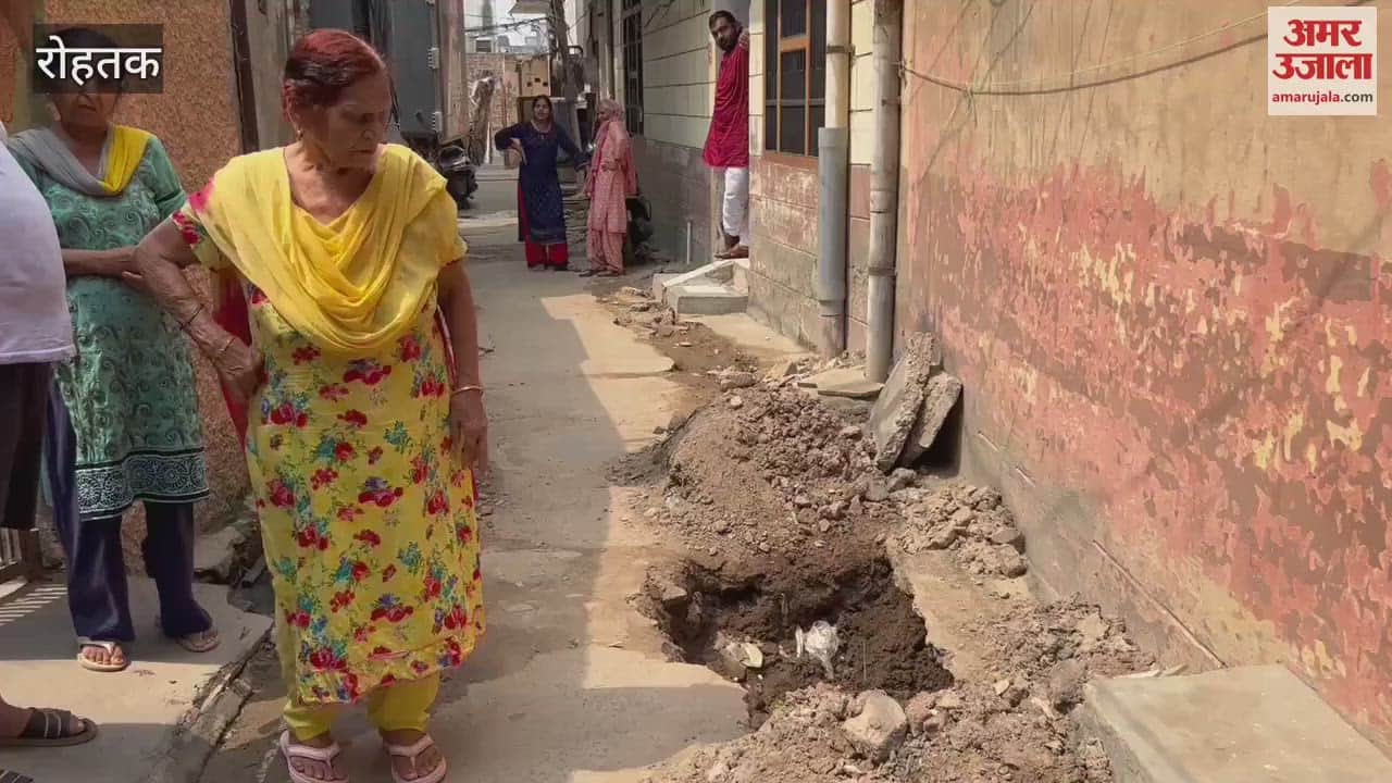 People are troubled by the street in Rohtak's Salara Mohalla which has been in a dilapidated condition for the last six months