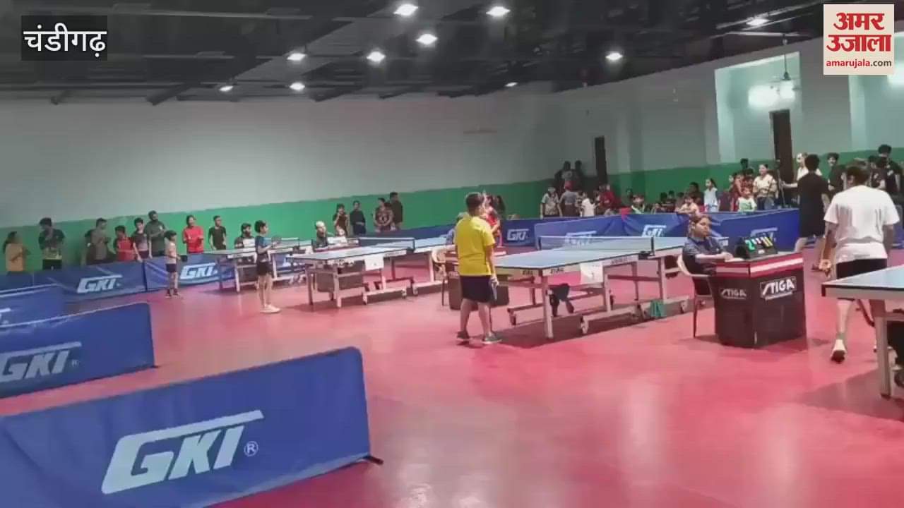 Fierce competition in the final round of North India Open Table Tennis Tournament in Chandigarh