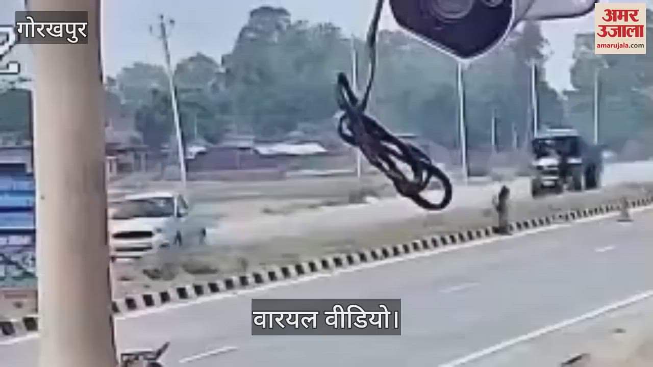 Two young men jumped 15 feet in the air after being hit by a car, in Gorakhpur
