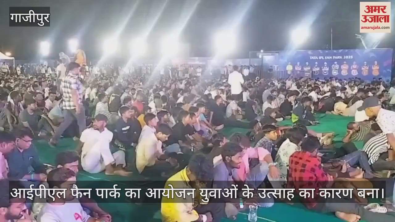 Cricket lovers watched the live telecast of the match in Ghazipur crowd gathered in IPL Fan Park