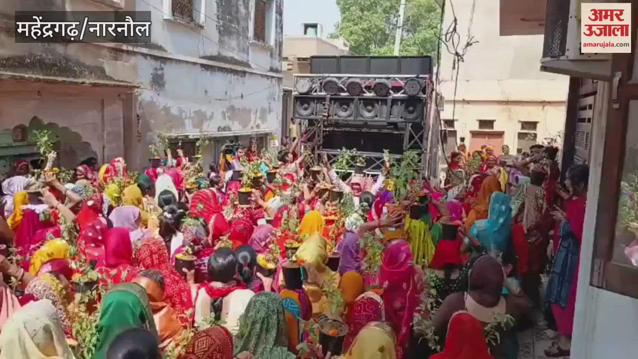 501 women took out Tulsi Kalash Yatra in Mahendragarh
