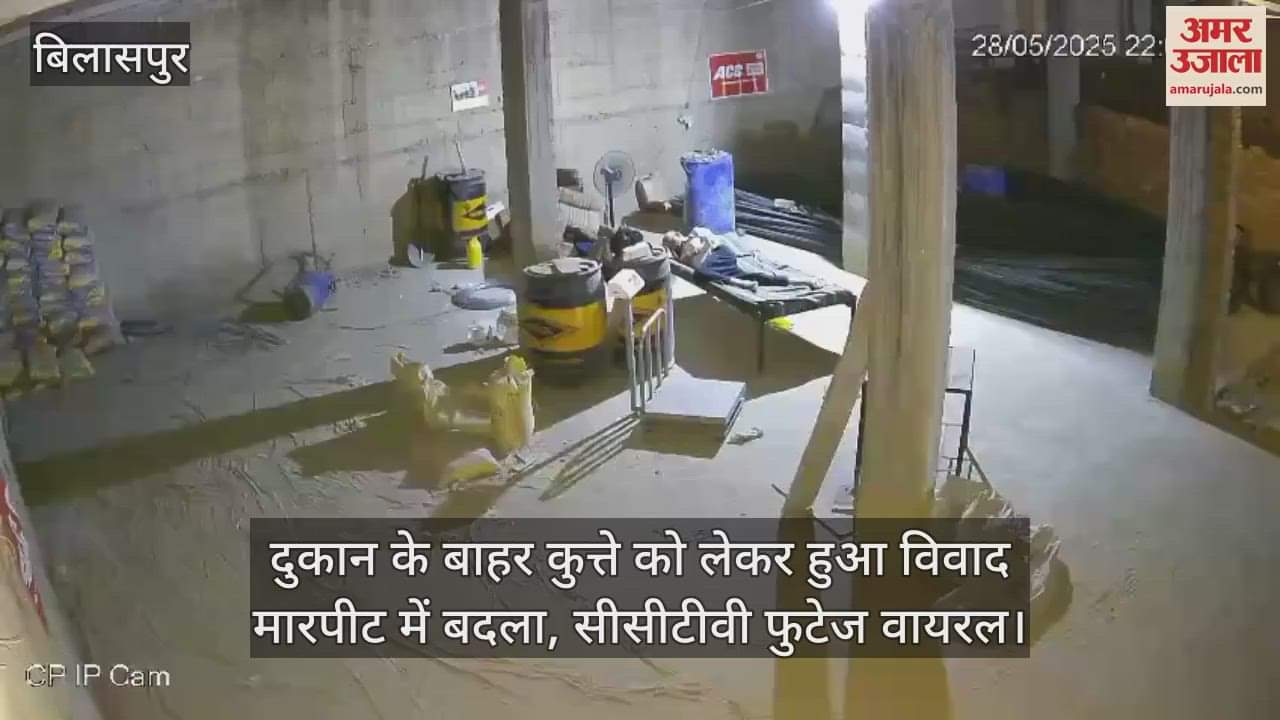 Dispute over a dog outside a shop turns into a fight, CCTV footage goes viral