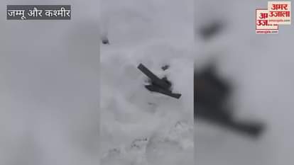 Snowfall around holy amarnath cave