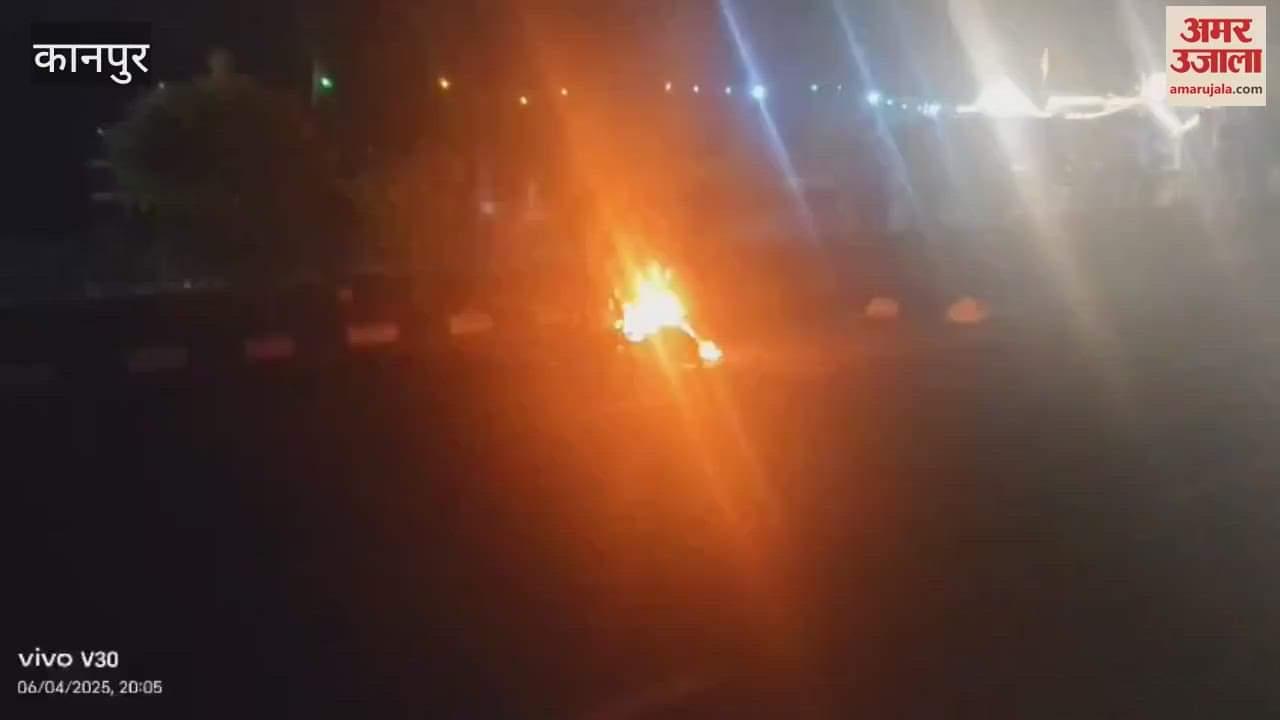 High speed container hit two youths riding a motorcycle, caught fire