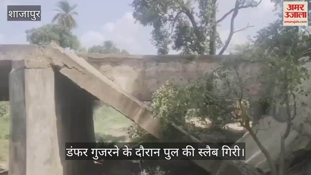 The slab of the bridge built on the pond fell, the accident happened when the dumper