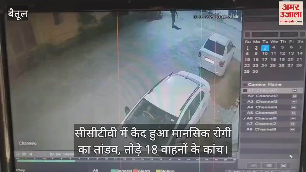 Betul News: Mentally unstable youth broke the windows of several vehicles