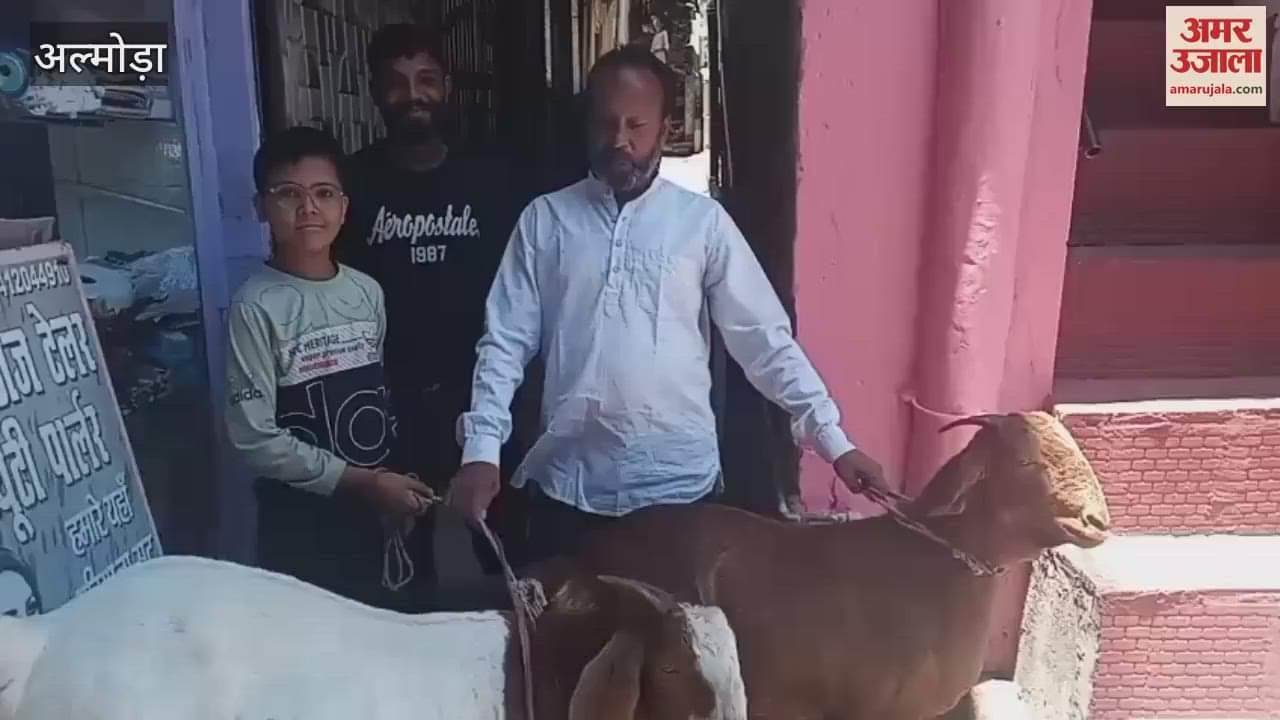 Market decorated for Eid in almora