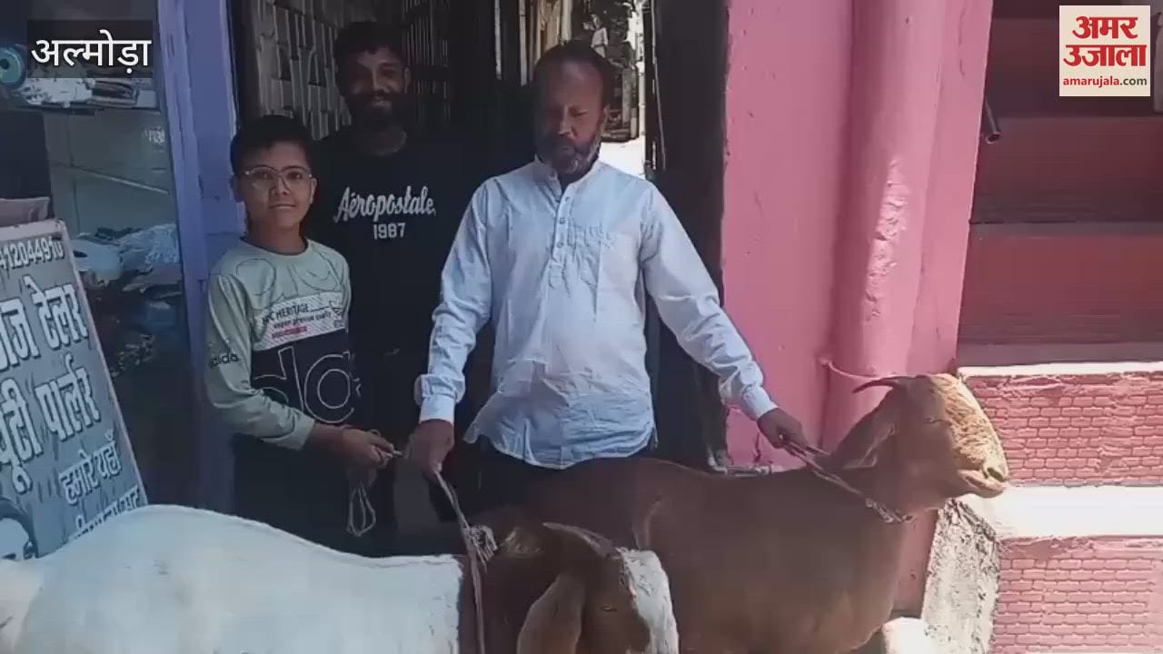 Market decorated for Eid in almora
