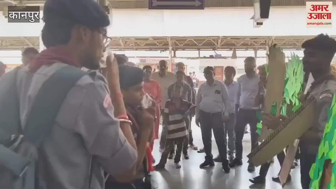 Children gave the message of saving the environment by staging a street play