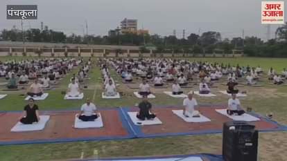 Yoga session organized in Panchkula Police Line