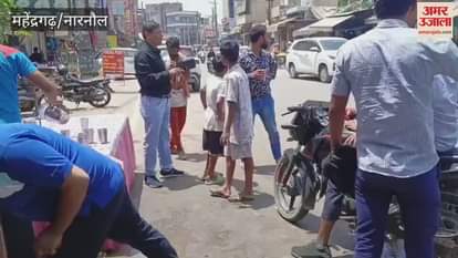 sweet water stall was set up outside the Municipal Council office in Narnaul