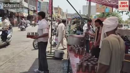 Sweet water stall set up on Nirjala Ekadashi in Tohana, Fatehabad