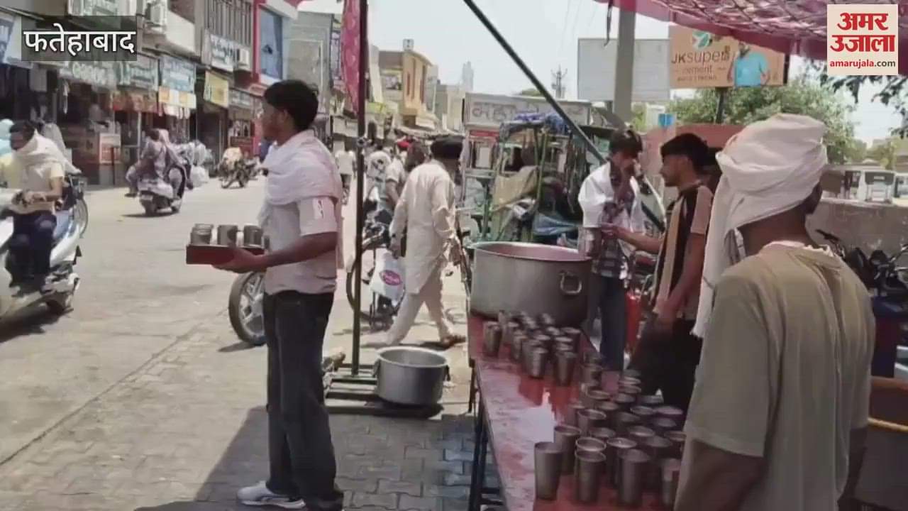 Sweet water stall set up on Nirjala Ekadashi in Tohana, Fatehabad