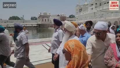 Head of Beas Dera Radha Soami Gurinder Singh Dhillon visit Harimandir Sahib