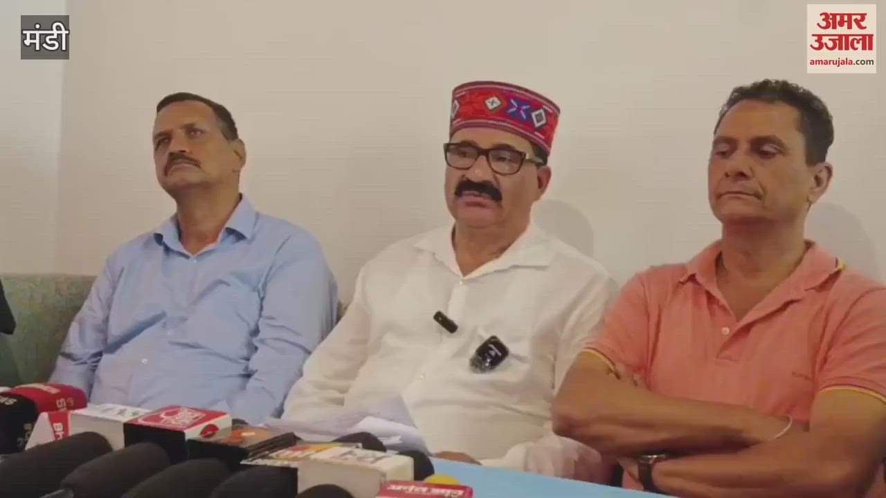 Press conference of State Vice President of Bharatiya Janata Party and former Minister Govind Thakur in Mandi