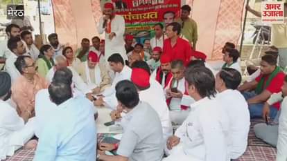 protest over the garbage mountain in Meerut's Lohianagar continues for the seventh day, people joined the panchayat today