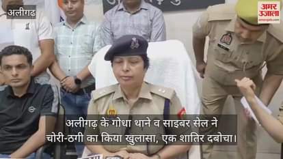 अलीगढ़ के गोधा थाने व साइबर सेल ने चोरी-ठगी का किया खुलासा, एक शातिर दबोचा