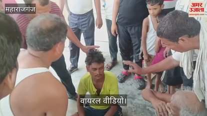 A young man was caught stealing battery from an auto rickshaw