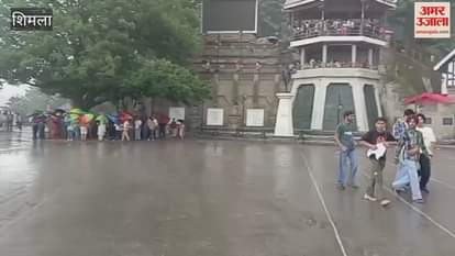 Rainfall in the capital Shimla brought relief from the humid heat