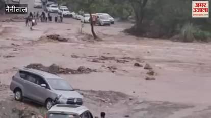 Dhangadhi Nala overflowed due to rain at ramnagar