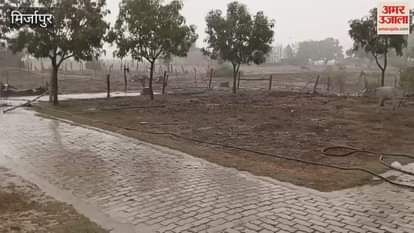 Rain and storm in many areas of Mirzapur relief from heat see VIDEO