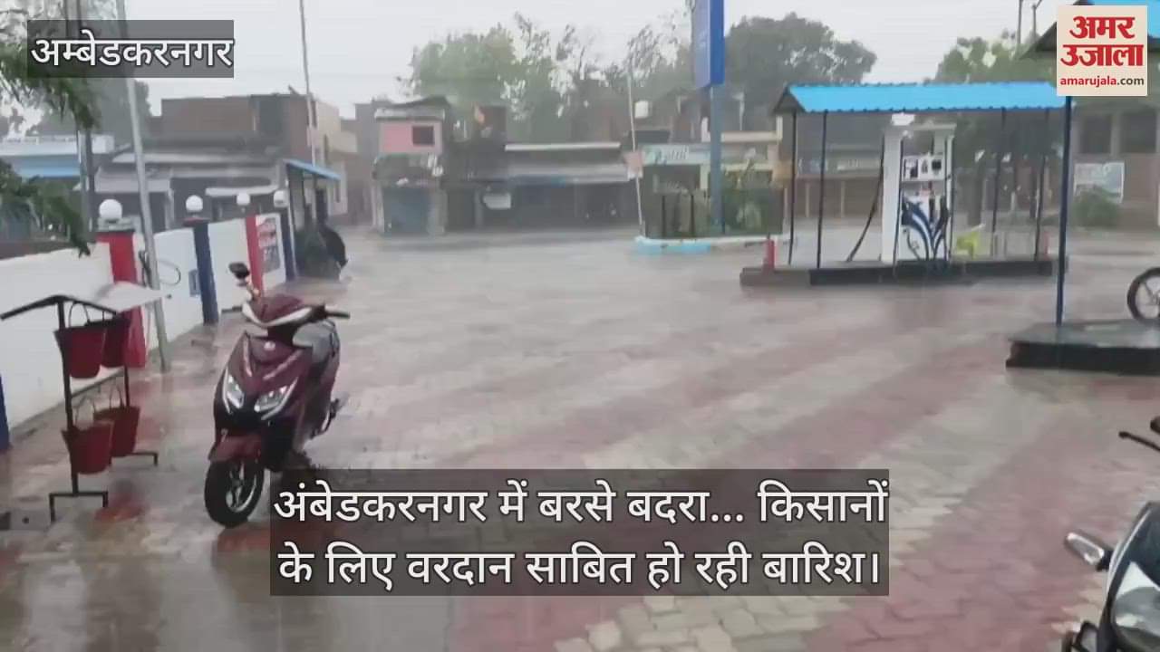 अंबेडकरनगर में बरसे बदरा... किसानों के लिए वरदान साबित हो रही बारिश