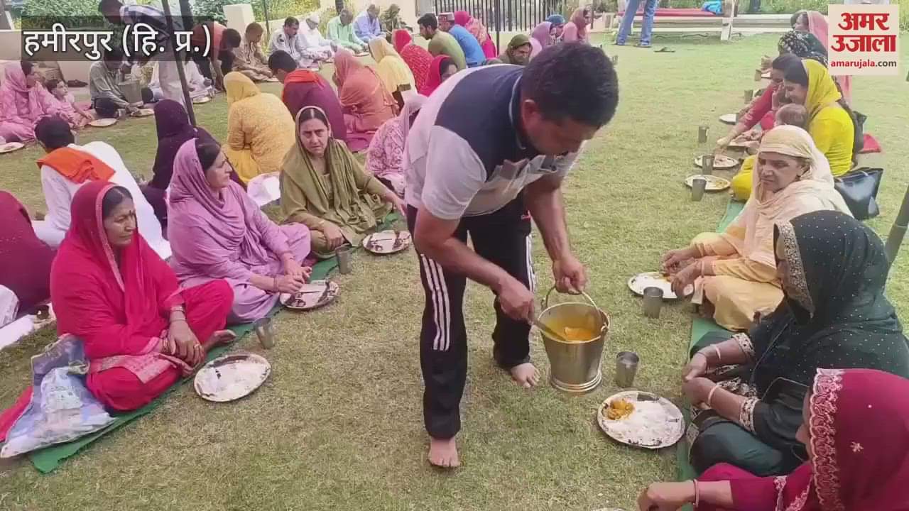 Hamirpur The 14th foundation day of Shanidev Temple Bagwada was celebrated with great pomp