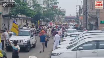 Manish Sisodia held a road show in Ludhiana in support of AAP candidate Sanjeev Arora