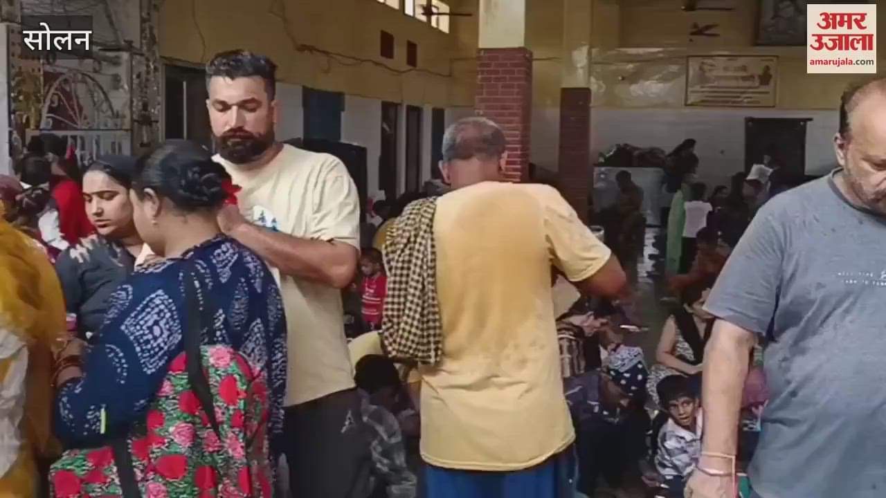 Solan Crowd of devotees gathered at Sheetla Mata Temple Nalagarh