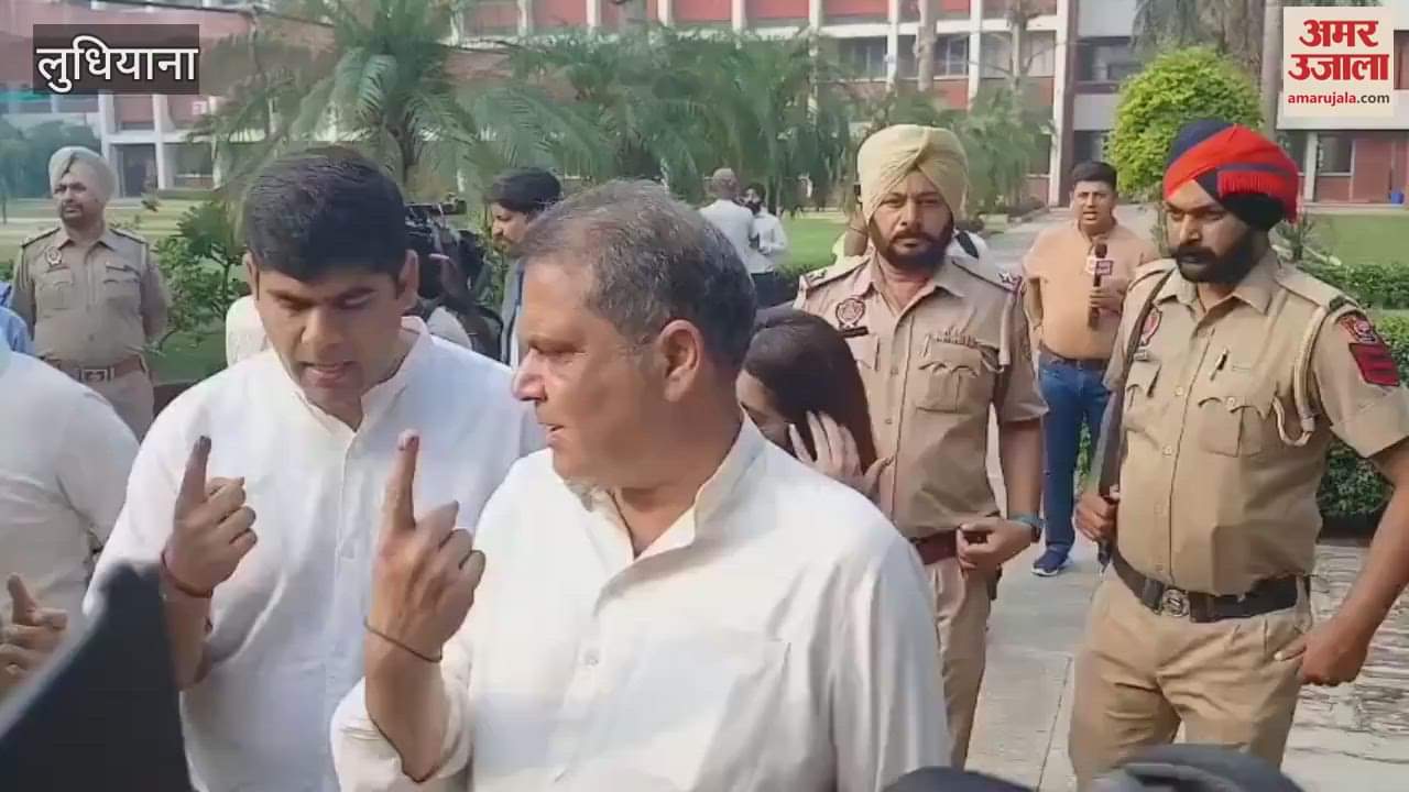 People standing in queue to vote in Ludhiana West by-election