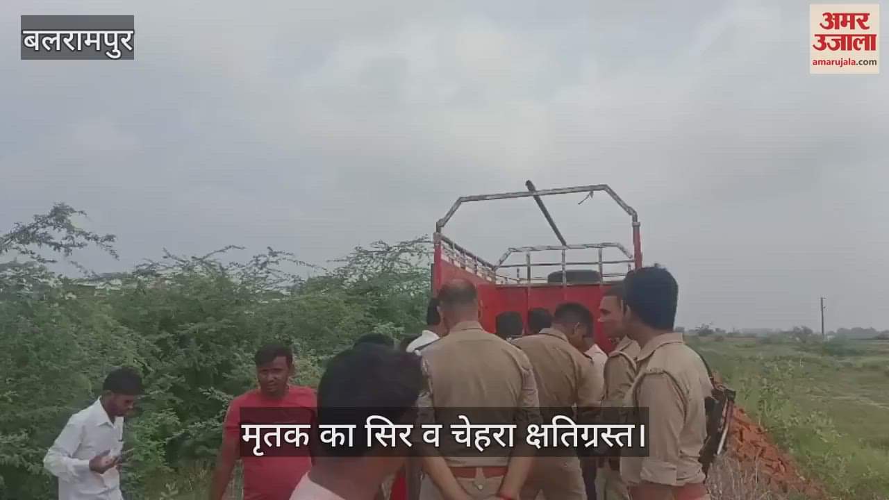 VIDEO: Balrampur: बंधे की झाड़ियों में मिला युवक का शव: क्षेत्र में फैली सनसनी, मृतक का सिर व चेहरा क्षतिग्रस्त