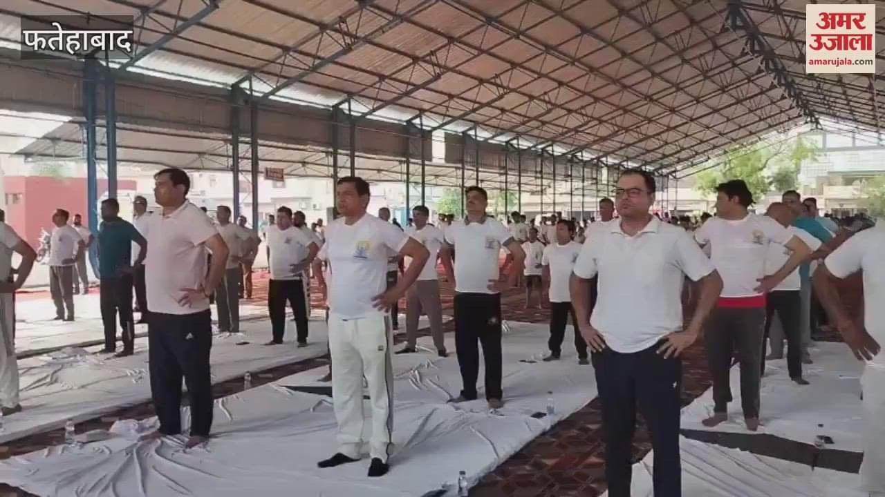 International Yoga Day was celebrated in the grain market of Tohana