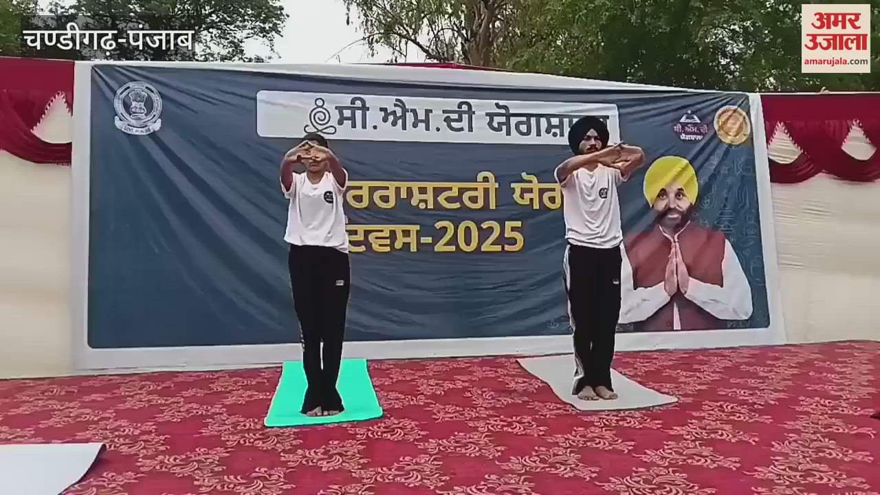 International Yoga Day was celebrated in Kashmiri Park, Moga