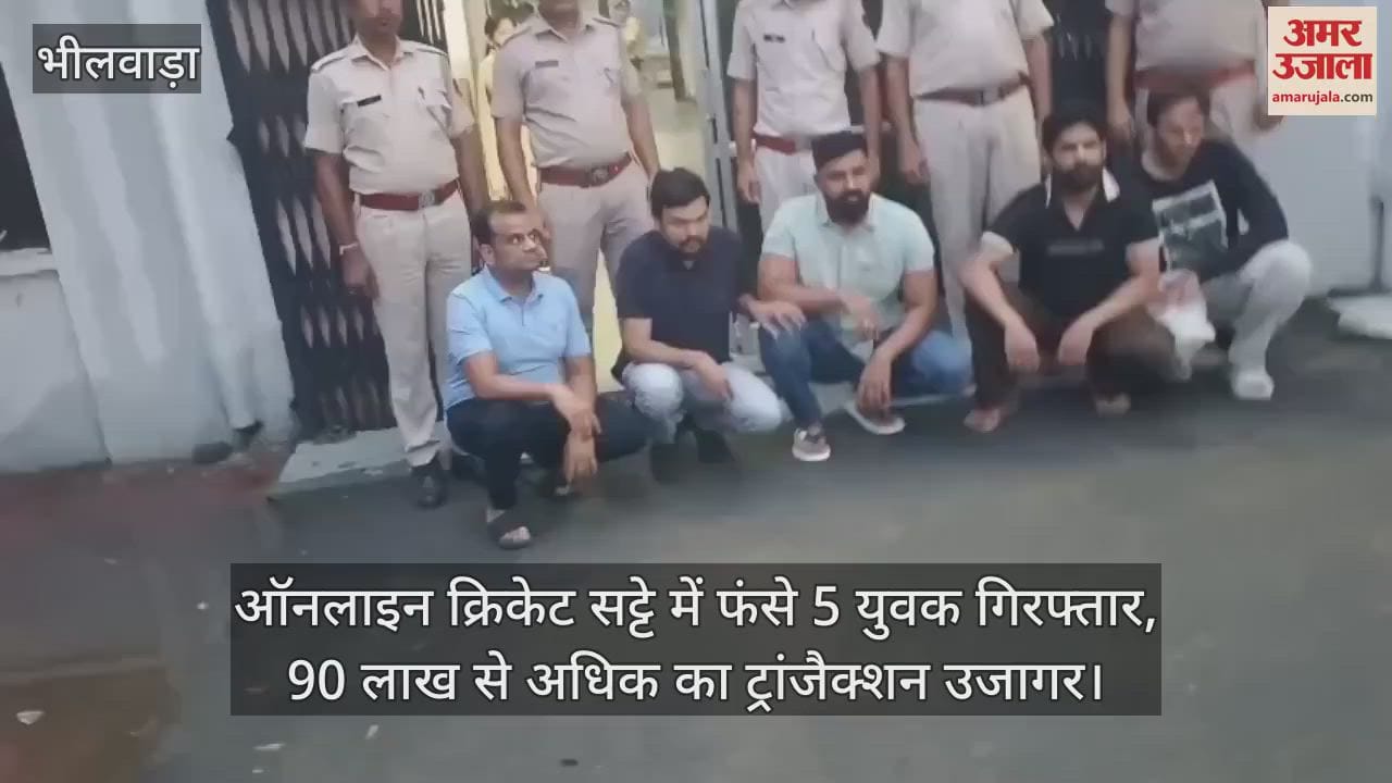 Bhilwara News: Online cricket betting gang busted, transactions worth more than 90 lakhs caught, 5 arrested