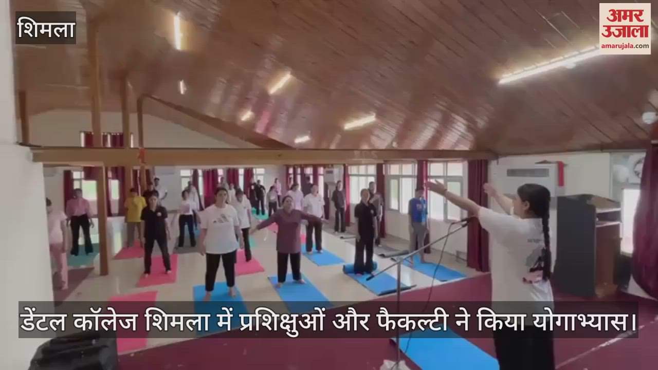 Trainees and faculty practiced yoga at Dental College Shimla