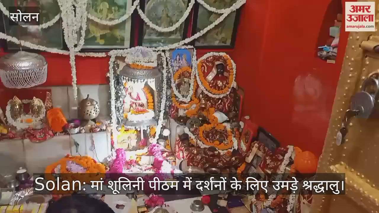 Devotees gathered for darshan at Maa Shoolini Peetham