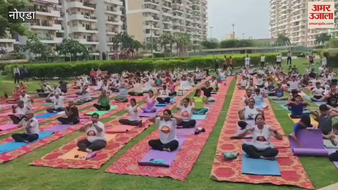 Parents did yoga with children in Ace City